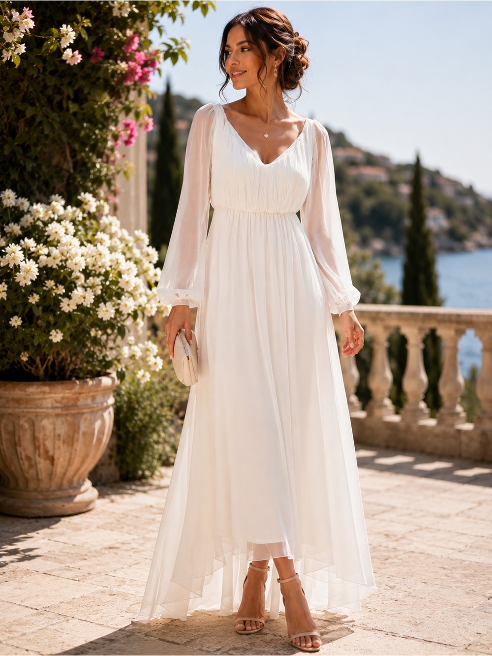 Romantic Chiffon Bridal Dress